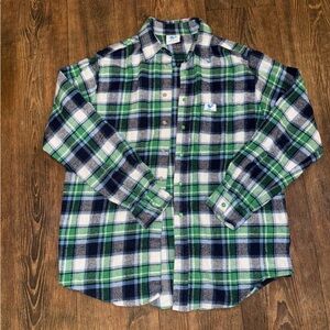 Green and Blue Plaid Shirt